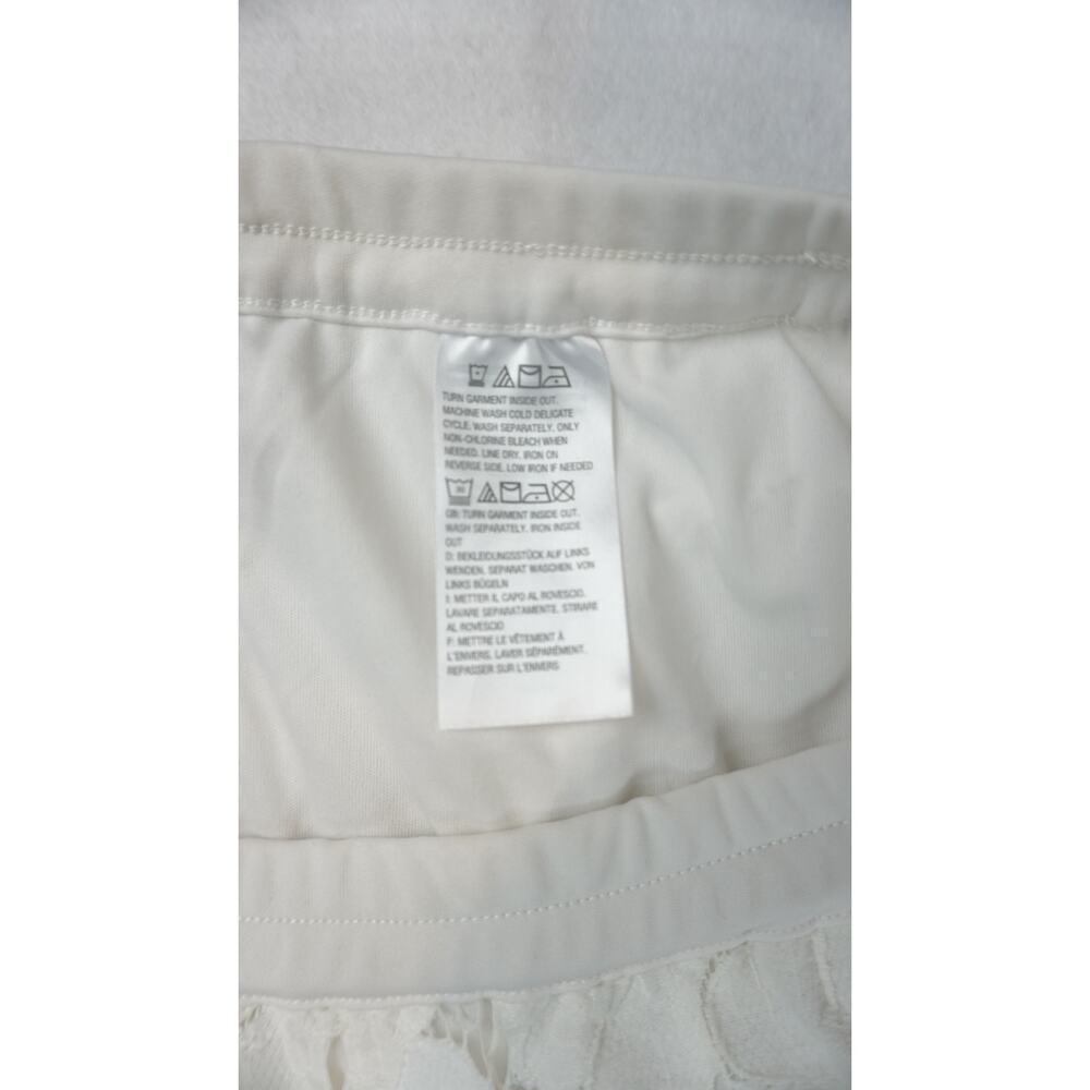 Women's Linea White Floral Cotton Long Skirt - Size 1X - Picture 3 of 4